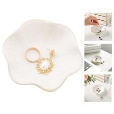 Ceramic Ring Dish, Jewelry Dish Holder, Small Trinket Tray Plate for Earrings Ri
