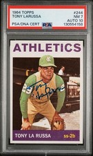 1964 Topps Tony La Russa #244 Rookie Card RC PSA 7 AUTO 10 HOF (Only 4 Higher). rookie card picture