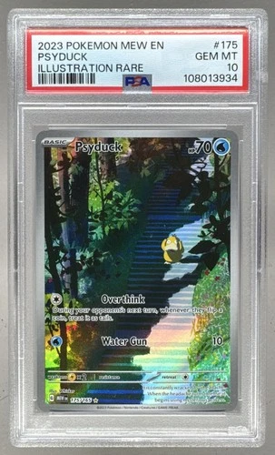 Psyduck 2023 Pokemon Scarlet Violet 151 #175 Illustration Rare PSA 10