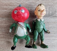 Two antique USSR celluloid toys Pinocchio and Cipollino 1950