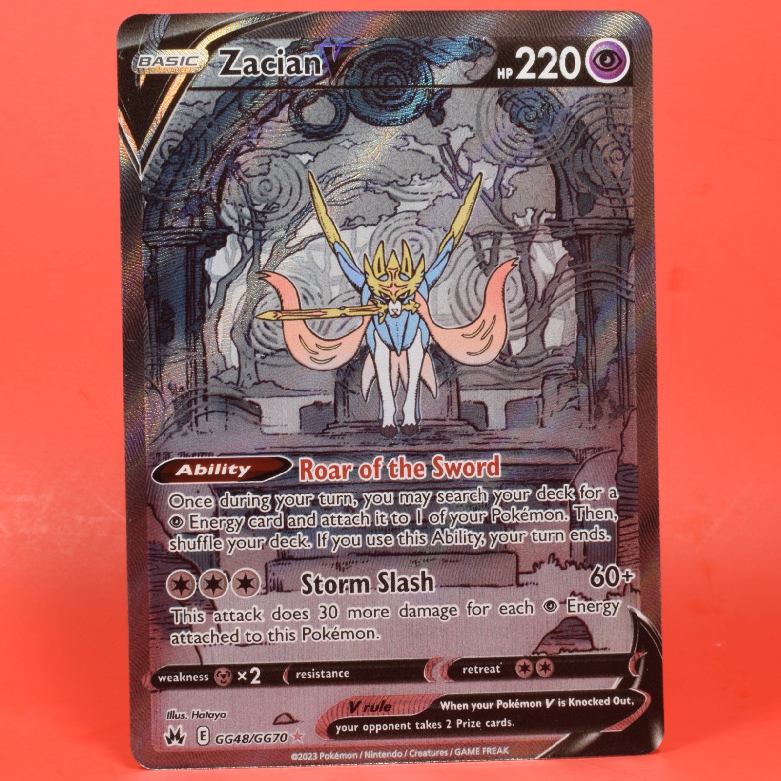 Pokemon TCG English Card Crown Zenith Galarian Gallery Zacian V GG48/GG70
