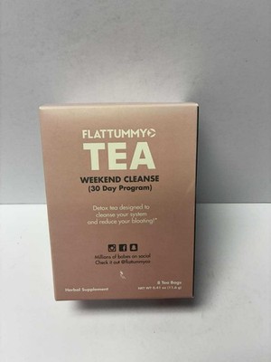Flat Tummy Tea Weekend Cleanse 30 Day Program 8 Bags 1 Pack New