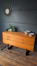 Mid Century Uniflex Q Range Teak Chest Of 6x Drawers Sideboard Gunther Hoffstead