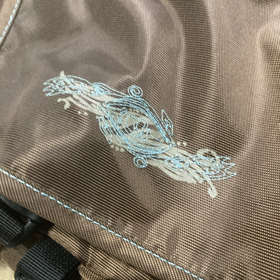 Novara Bolso de Bicicleta Mensajero Reflectante Marrón Y2k Laptop Funda Correa para el Hombro Foto 2 de 4