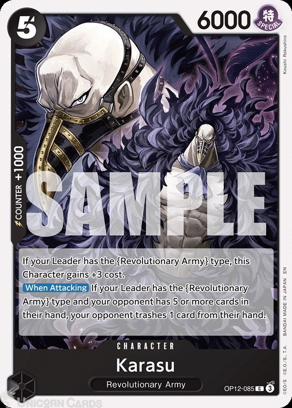OP12-085 Karasu : Common English One Piece TCG Card : OP12: Legacy of the Master