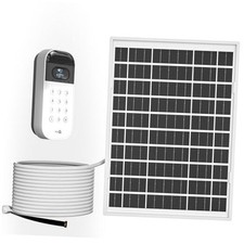 6W Solar Panel for myQ Smart Garage Door Video Keypad,16.4Ft Outdoor Power