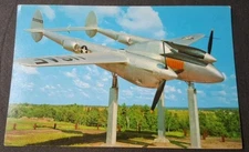 Bong Memorial Lockheed P-38 Lightning WWII Air Force Military Postcard PC
