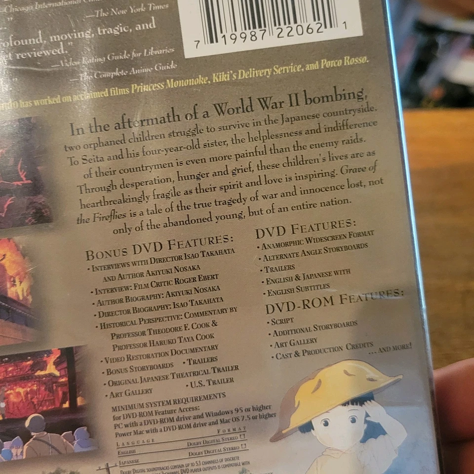 Grave of the Fireflies DVD Set Central Park Media 2 Disc Set OOP Release - Image 3 of 4