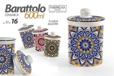 1 Pezzo Barattolo Contenitore da Cucina in Ceramica 600 ml 11 x 16 cm 3 Colori