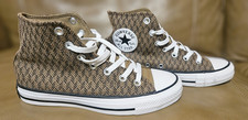 Converse Chuck Taylor All Star Hi Herringbone Sand Dune/Brown/White A03281F Sz 7