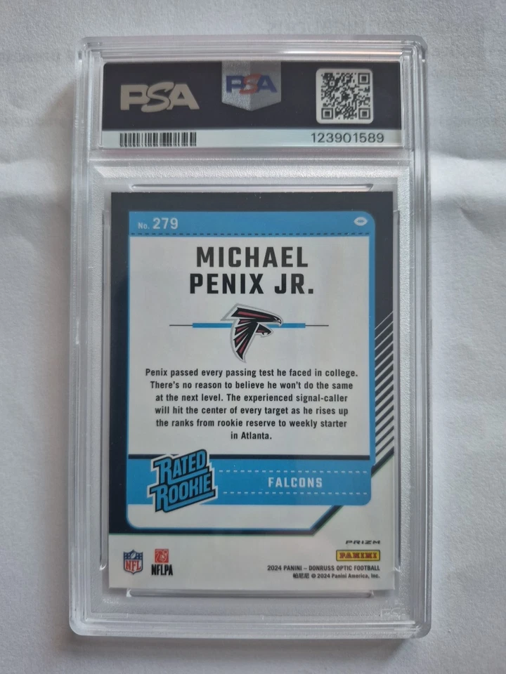 Donruss Optic 2024 - Clasificado Novato Michael Penix Jr. #279 Purple Shock Prizm Foto 2 de 2