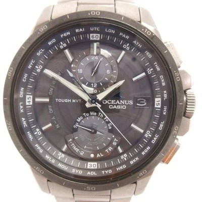 Pre-owned CASIO OCEANUS OCW-T1010-1AJF Men's Wrist Watch 40mm Silver Black