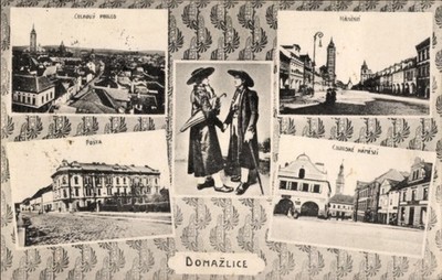 Postcard Domažlice Taus region Pilsen, general view, square,... - 11564317