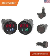 High Accuracy Dual Display Car Temperature & Voltage Tester – 10-170°F