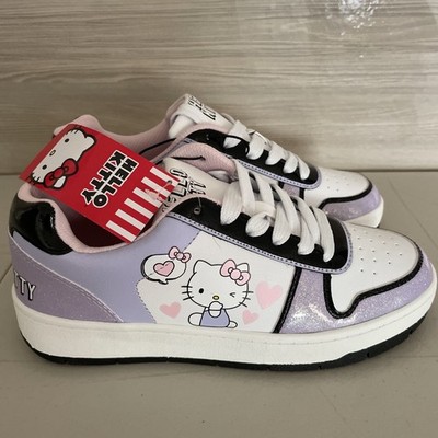 Sanrio Hello Kitty Court Sneakers Women s Size 6 Purple Lace Up Shoes