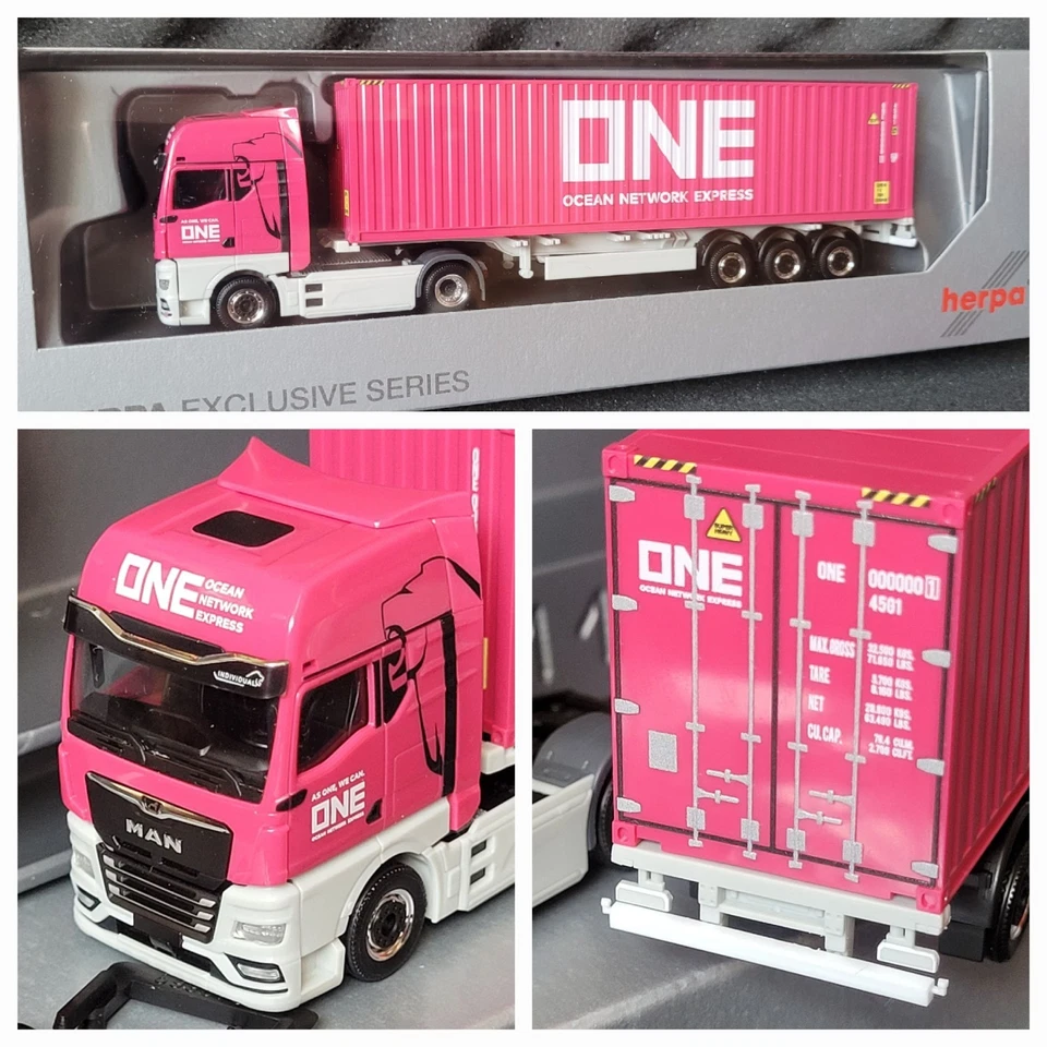MAN TGX GX ONE Ocean Network Express & 40 FT High Cube ONE- Container aus 960335 - Bild 1 von 4