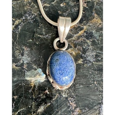 925 Sterling Silber und Sodalith Anhänger Halskette, Paolo Romer0 Kette Nachlass