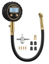 Tire Pressure Gauge for Cars with Backlit LED, Solid Brass with 3-250PSI