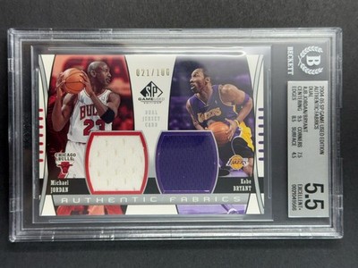 Michael Jordan Kobe Bryant 2004 SP Game Used Authentic Fabrics /100 BGS 5.5 HOF