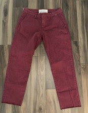 Frank  Eileen Wicklow Italian Performance Twill Pants In Merlot Red Size - 2