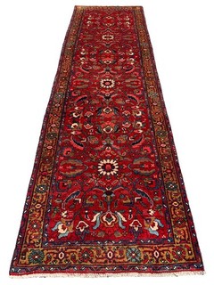 Genuine Hand Knotted Vintage Tribal Hamidoun Wool Area Runner Rug 11 x 3 Ft