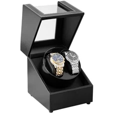 Automatic Rotation Double Watch Winder Box Leather Storage Display Case Gift HOT