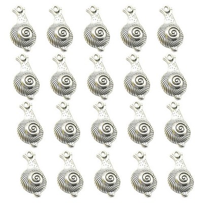  20pcs Schneckenform Armband Anhänger Alloy Charms Schmuck Herstellung Zubehör