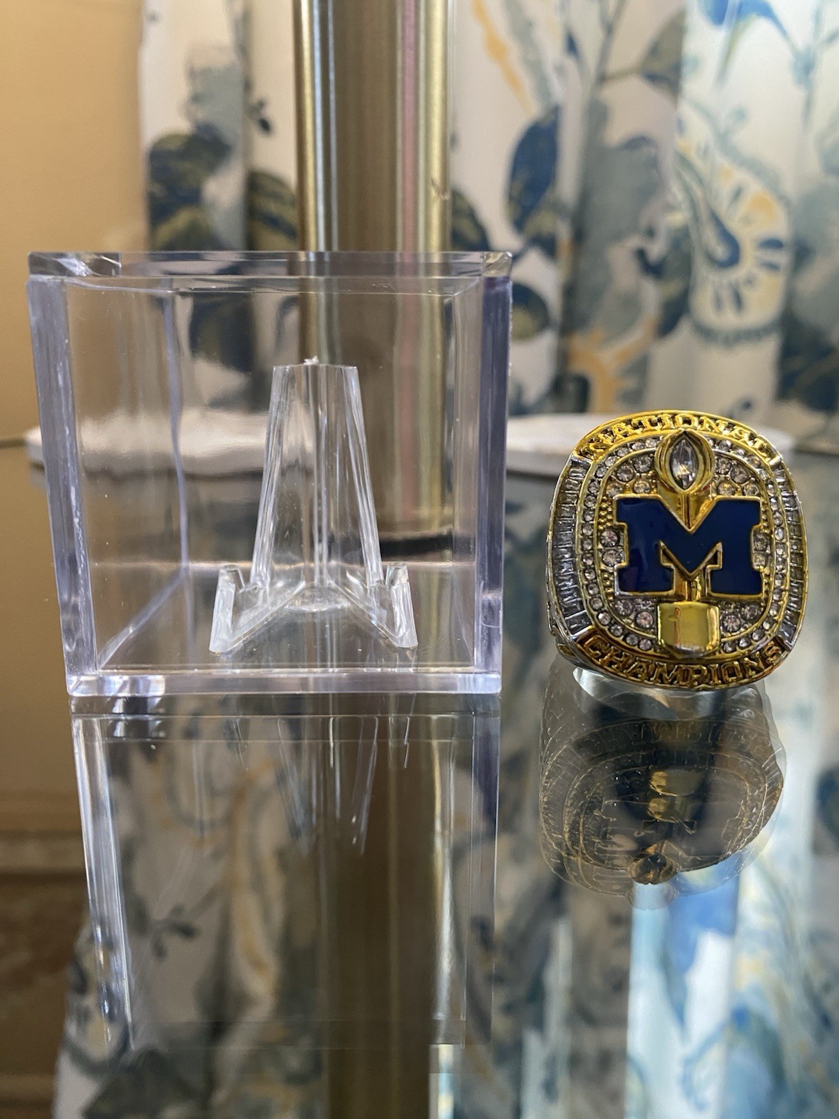 Michigan Wolverines Rings 2024 Michigan Wolverines National Championship Ring W/Showcase Cube ...