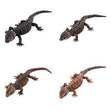 Figurine gecko scink crocodile aux yeux rouges et blancs Bandai Gashapon