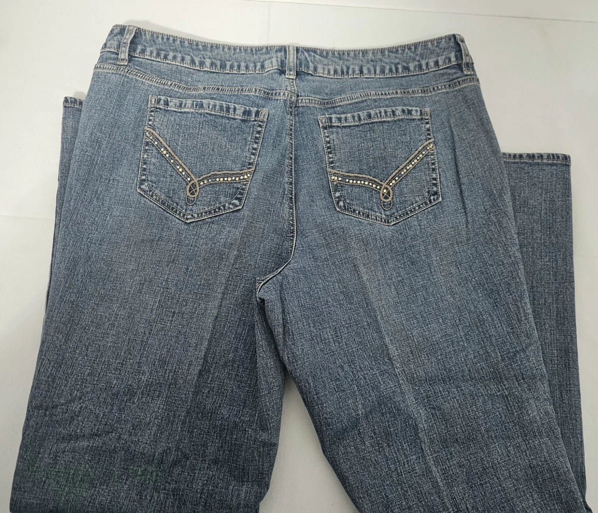 Jeans Femme Apt. 9 Taille 14 - Coupe Boot Cut, Lavage Stonewashed, 31 De Longueur D'entrejambe - Occasion Très Bon état