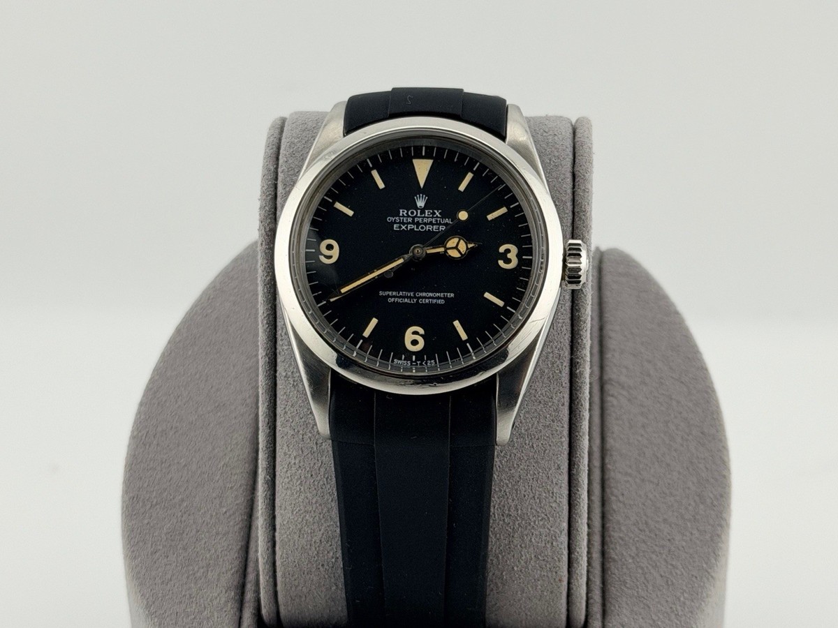 Vintage Rolex Explorer 1016 36mm Black Patina Dial Stainless Steel