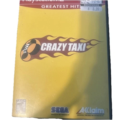 Crazy Taxi Greatest Hits (Sony PlayStation 2, 2002) With Book