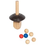 Ersatz-Set Tiroler Roulette - Holz - Kreisel Und Kugeln Mit Aufbewahrungstasche