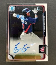 2015 Bowman Chrome 1st - Erik Gonzalez #BCAP-EG Cleveland Indians - AUTO