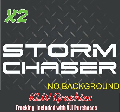 STORM CHASER Decal Severe Weather Tornado Lightning Thunderstorm Rain Truck Car
