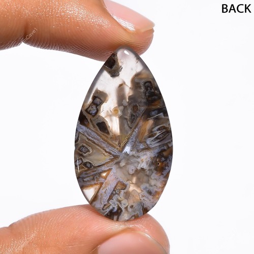 20.50 Cts Natural Stick Agate Gemstone Pear Cabochon 33X18X4 mm - Picture 2 of 6