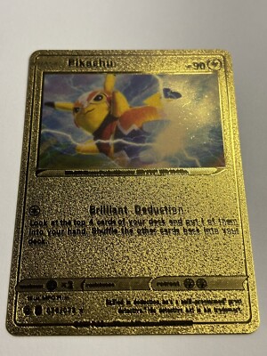 gold pokemon card pikachu value Pokmon Special Edition 23 karat Gold-Plated Trading Card #25 PIKACHU