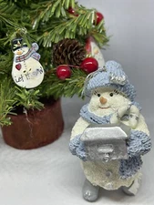 Encore Snow Buddies Buddy Blizzy w/ Boxcar 94277 Christmas Ornament 1999 NOS