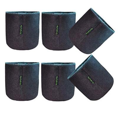  Fabric Pots 1 Gallon Non So Floppy Air Pruning Cloth Grow Bags Black Gray 