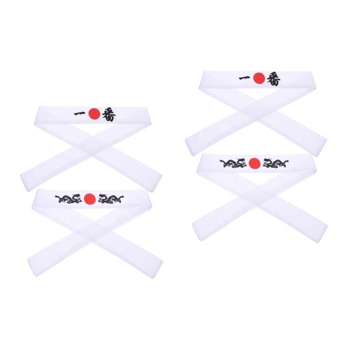 Set of 2 Kai Headband Bandanas for Men Karate Kid Japanese Hair Scarf