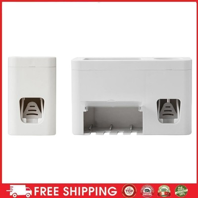 Automatic Toothpaste Dispenser Wall Mounted Tooth Brush Holder Squeezer