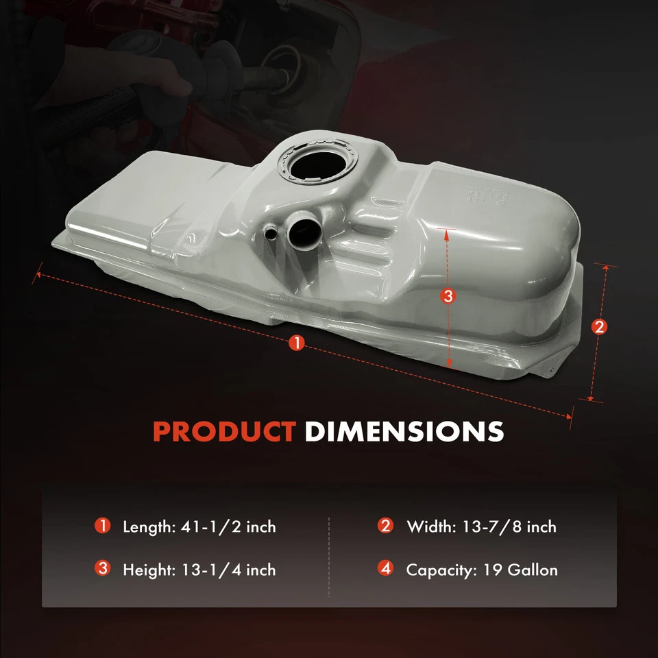 Tanque de combustível de 19 galões para Chevy S10 GMC Sonoma 2001-2002 L4 2.2L V6 4.3L cabine dupla - Imagem 4 de 4
