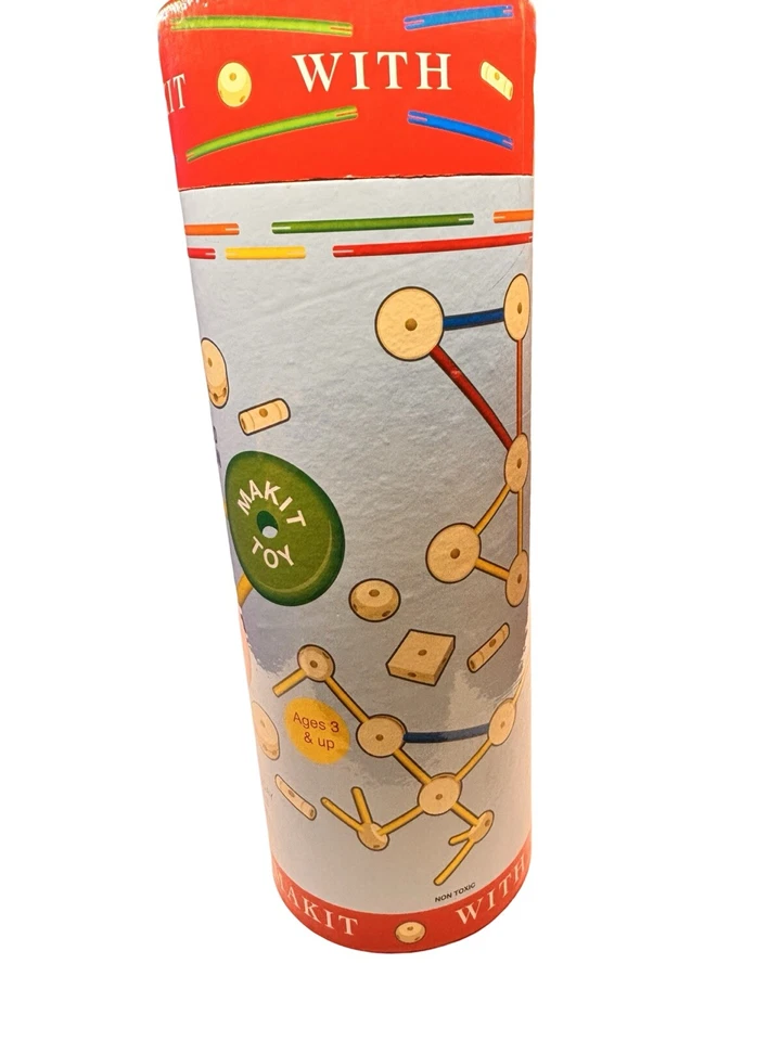 Schylling Super Makit Classic Wood Construction Toy Case Only - Image 3 of 4