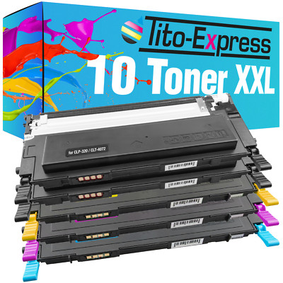 10 Toner XXL für Samsung CLT-4072S CLP-320 CLP-320 N CLP-325 CLP-325 N CLP-325 W