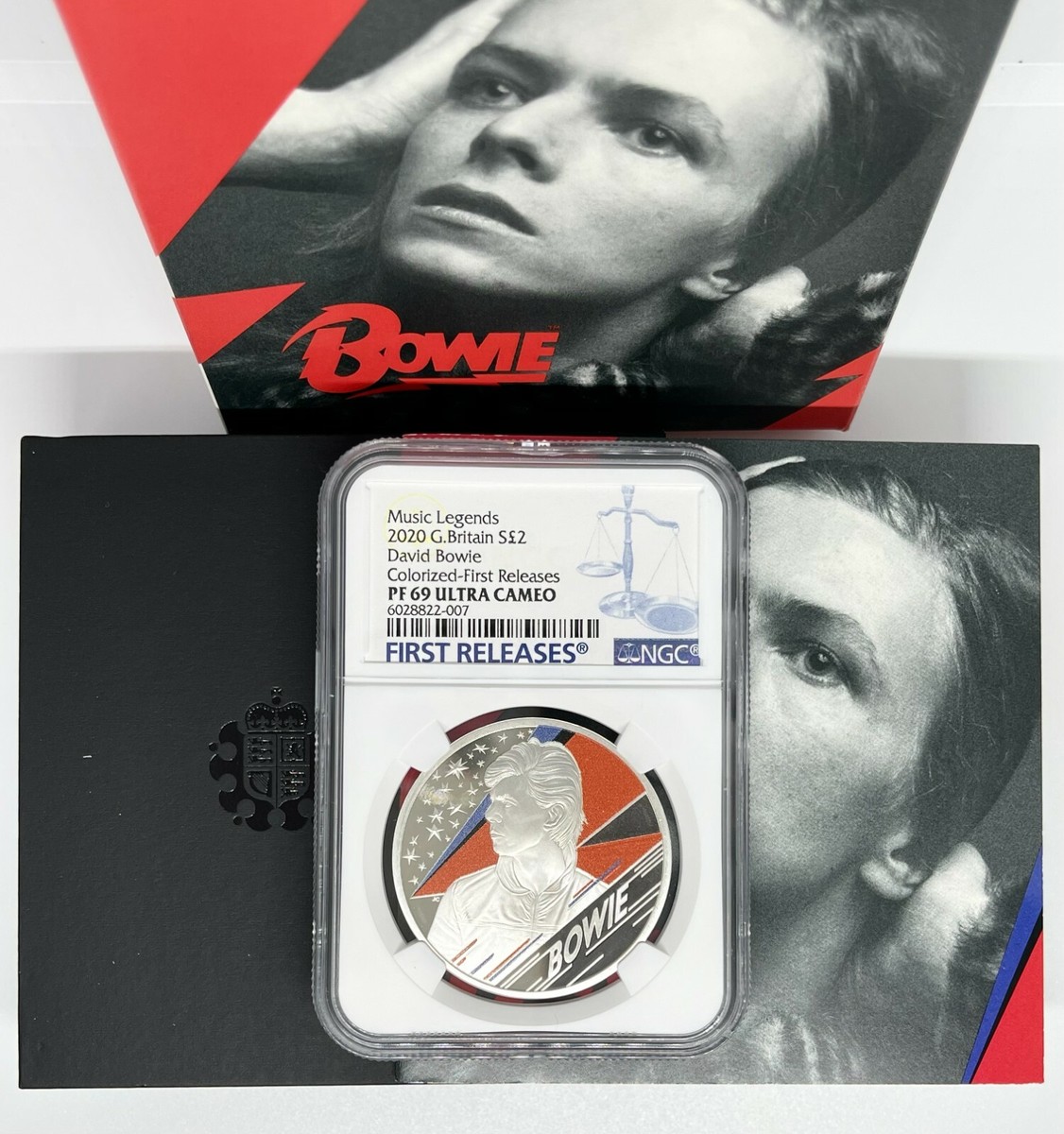 2020 2PD GREAT BRITAIN 1OZ SILVER PROOF DAVID BOWIE NGC PF69 UCAM