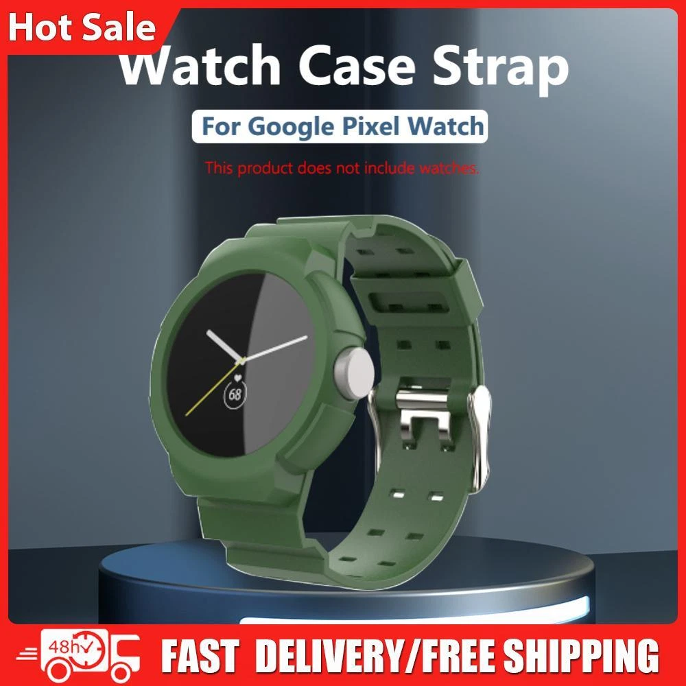 26mm Case Band Waterproof TPU Watch Cover Strap for Google Pixel