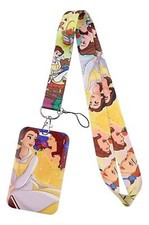 Beauty and the Beast Belle Princess Theme ID Holder Lanyard Keychain