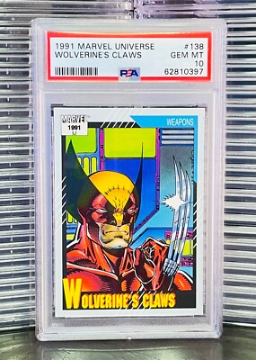 1991 Marvel Universe Super Heroes Villains Card PSA 10 GEM MINT