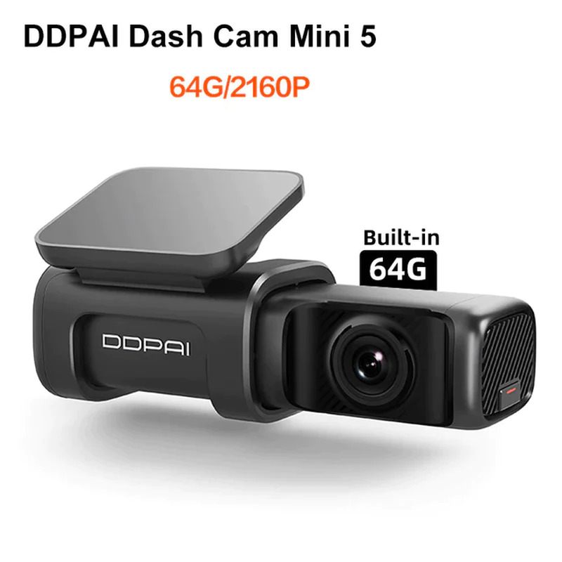 DDPAI Dash Cam Mini 5 2160P 4K UHD 64G DVR Android Car Camera Build-In Wifi  GPS