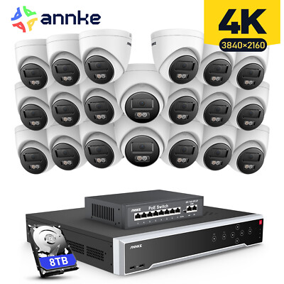 ANNKE 4K 8MP POE IP Außen Überwachungskamera Mit Audio Kamera 32CH 12MP NVR